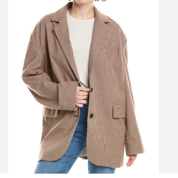 Free People Reggie Oversize Blazer Grandpacore Normcore Classic Preppy Academia - Picture 1 of 14